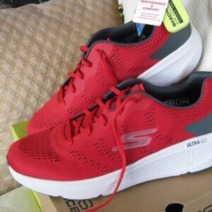Skechers NEW Mens Sz 11.5 Performance Go Run Elevate 220184 Red Shoes Air Cooled
